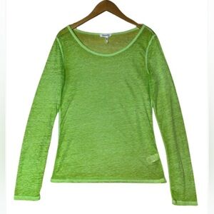 Aeropostale Women’s Sheer Lime Green Top Size Large